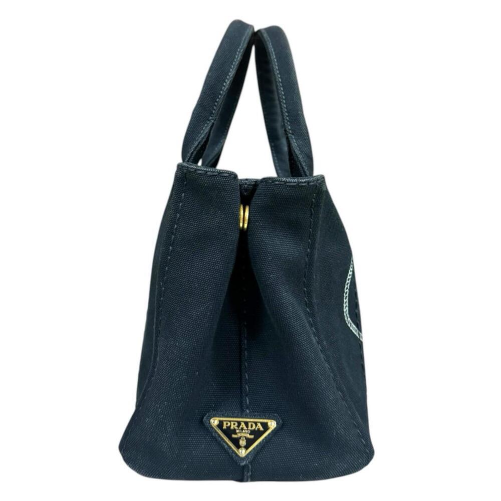Prada Canapa Shoulder Bag, Canvas IBG439, Black, Women's, PRADA 2-way - Picture 4 of 16